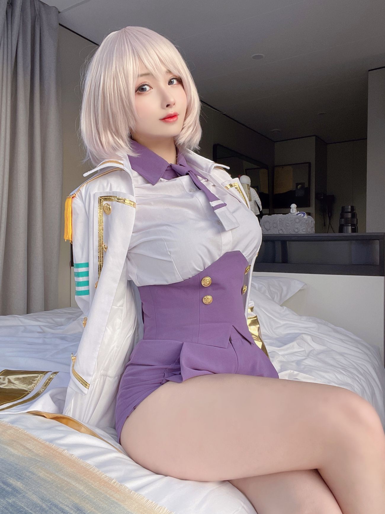 微博美少女rioko凉凉子Cosplay性感写真电光机王貉 (48)