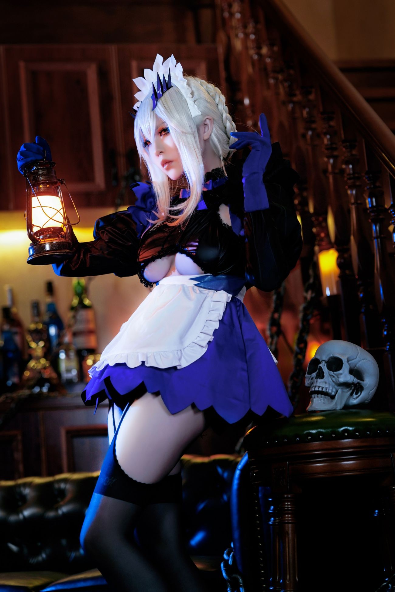 微博美少女半半子Cosplay性感写真LancerAlter Maid (26)