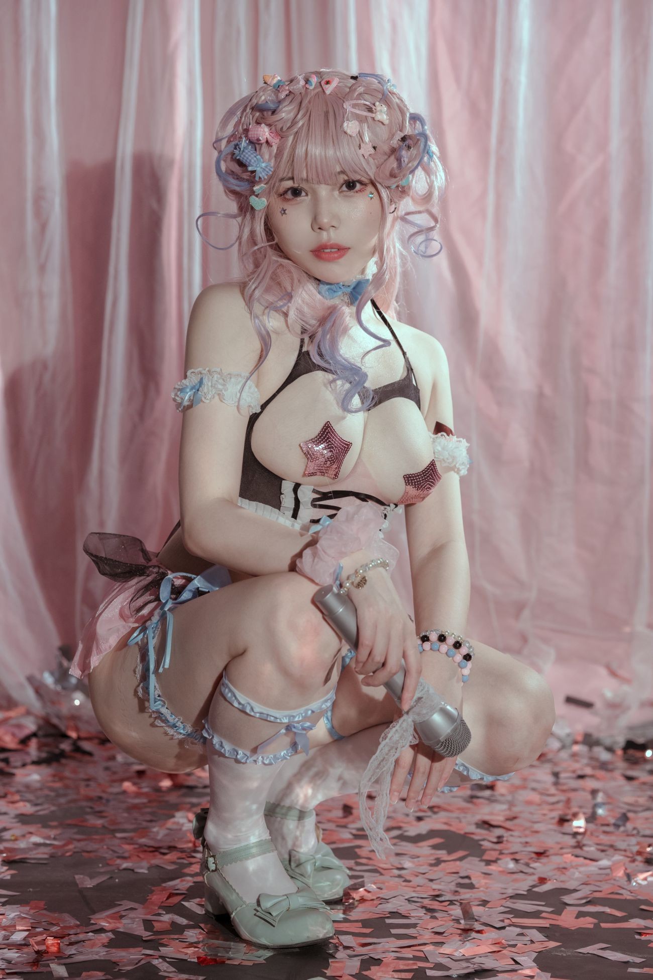 微博美少女七月喵子Cosplay性感写真爱豆 (16)