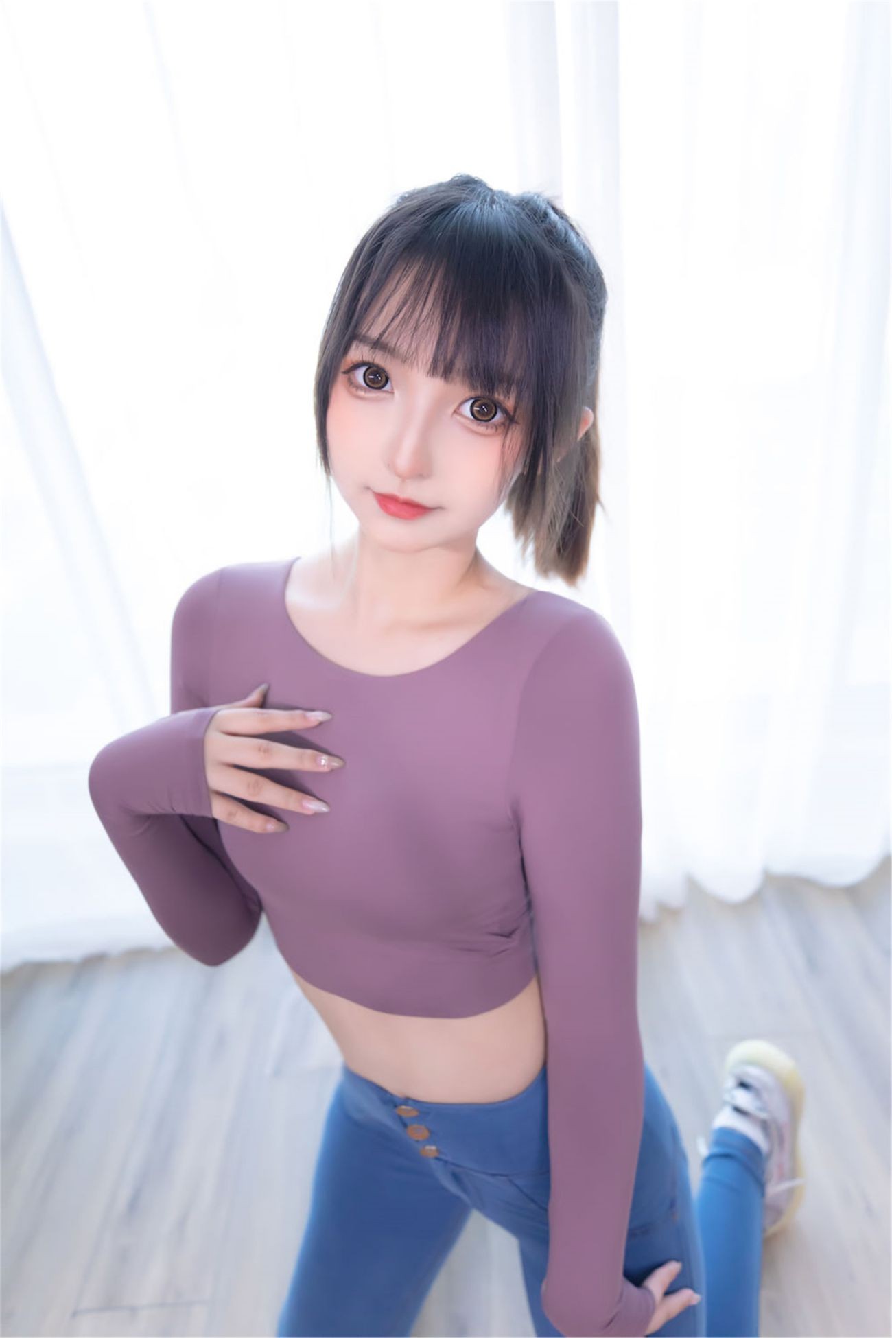 微博美少女神楽板真冬Cosplay性感写真牛仔狂热 (70)