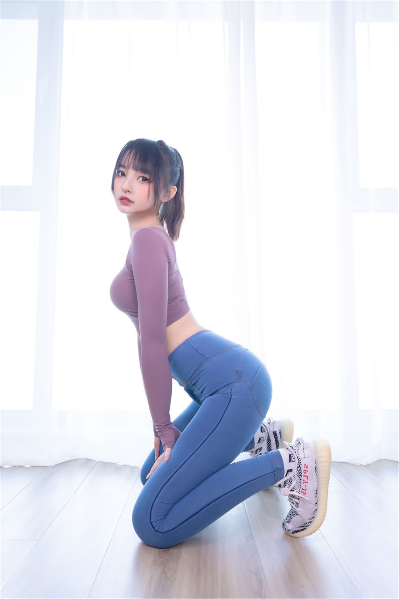 微博美少女神楽板真冬Cosplay性感写真牛仔狂热 (67)