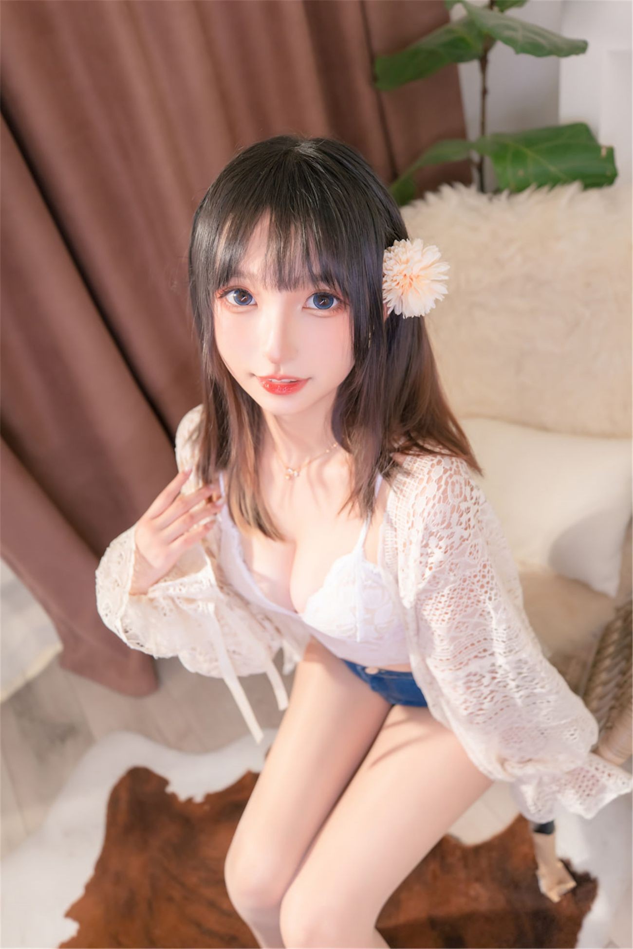 微博美少女神楽板真冬Cosplay性感写真牛仔狂热 (7)