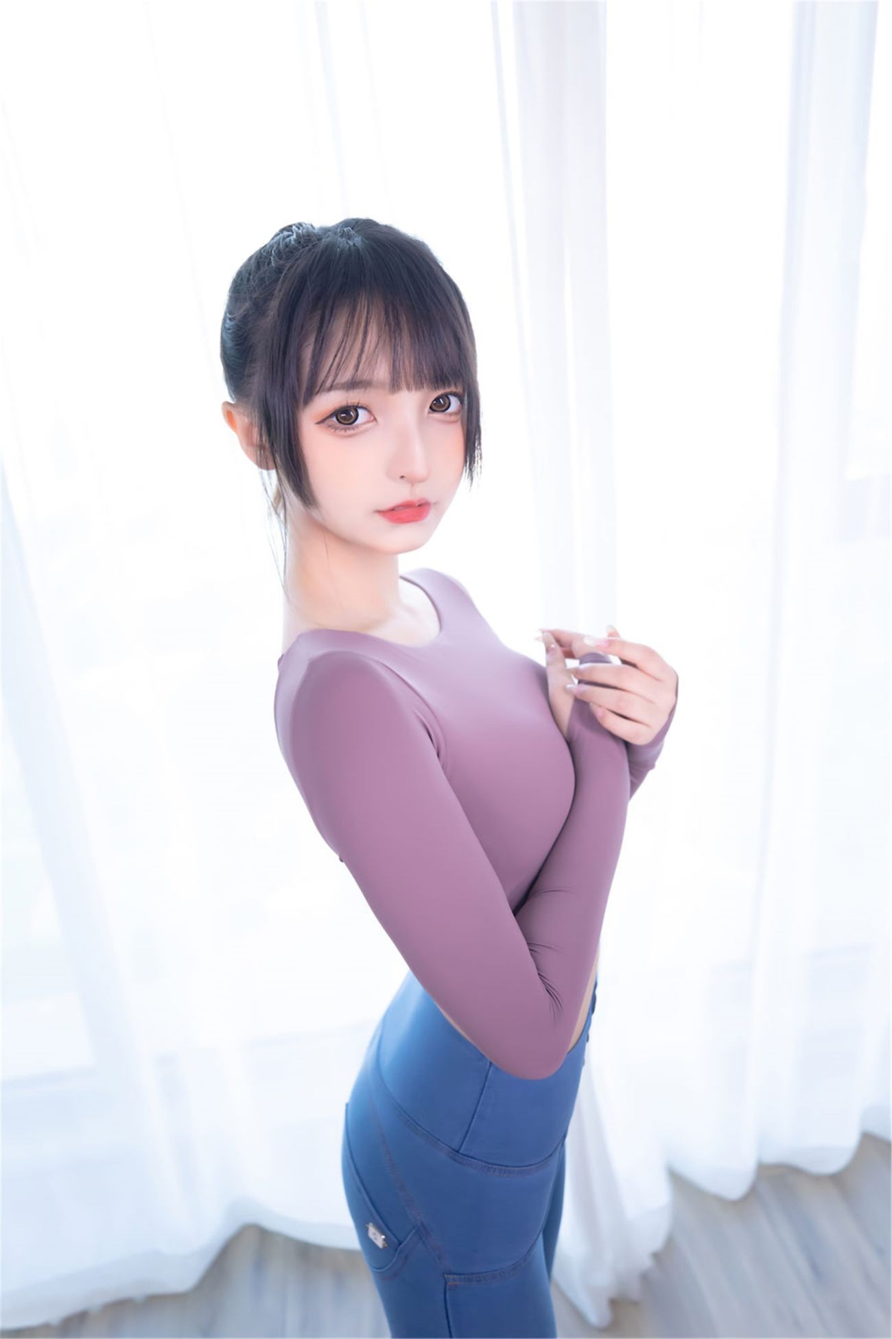 微博美少女神楽板真冬Cosplay性感写真牛仔狂热 (64)