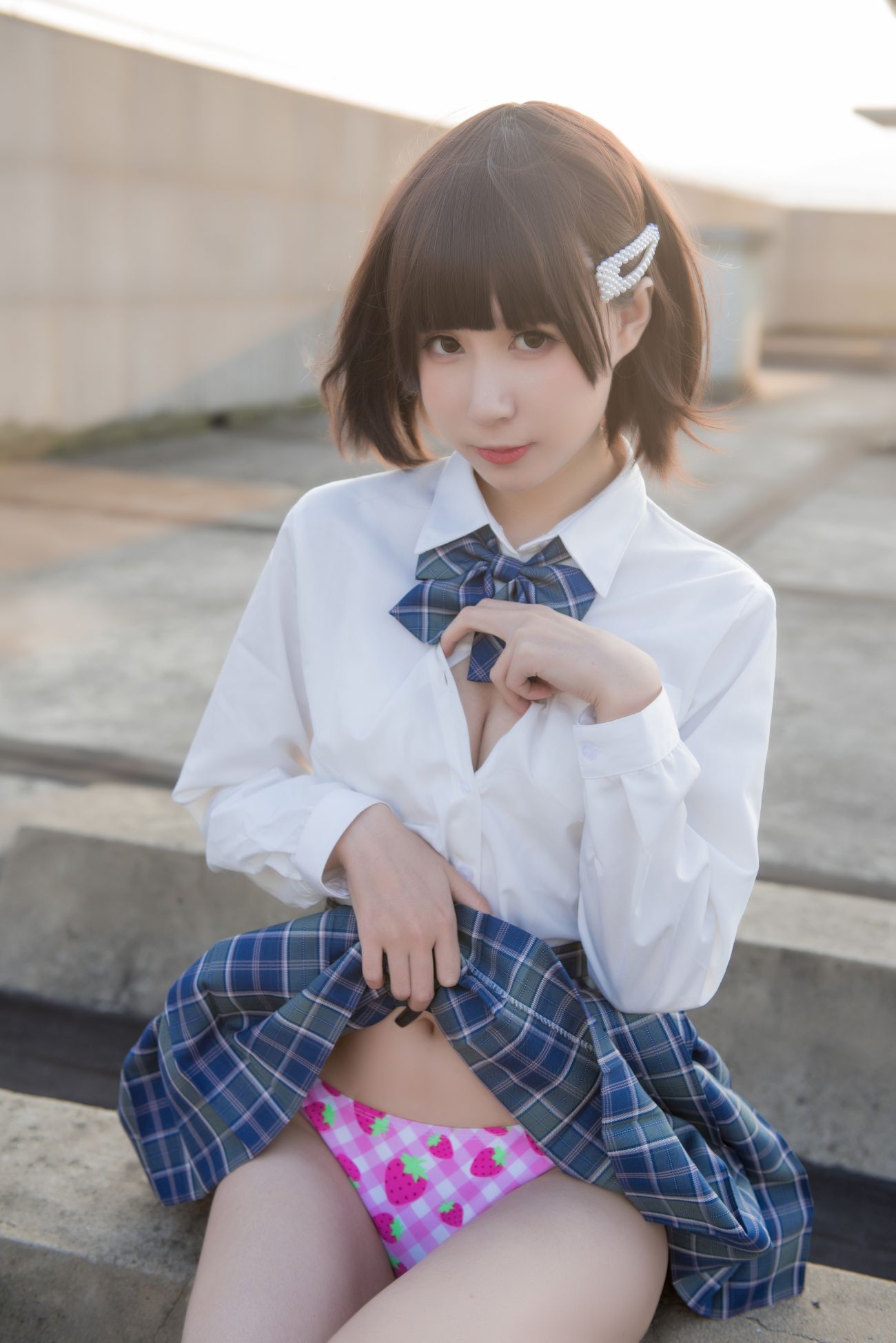 微博美少女西园寺南歌Cosplay性感写真少女裙 (18)