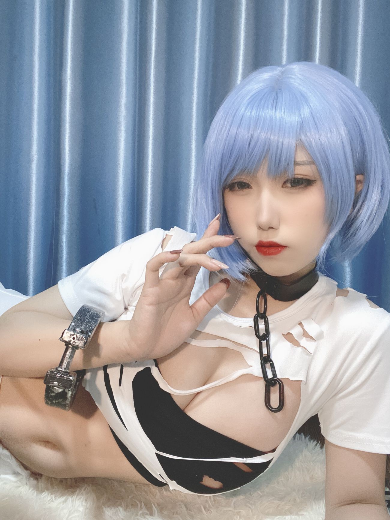 微博美少女一北亦北Cosplay性感写真恰巴耶夫囚服 (11)