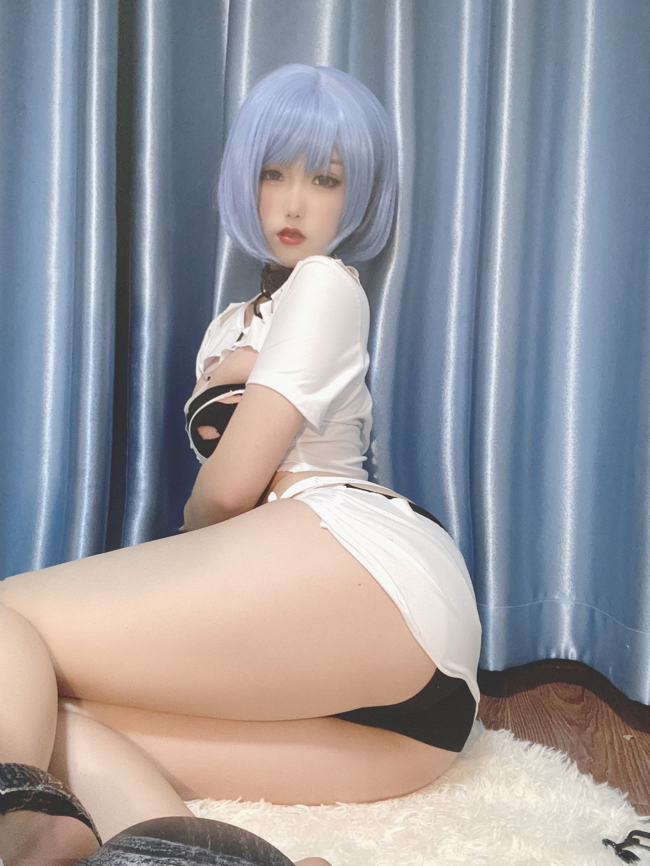 微博美少女一北亦北Cosplay性感写真恰巴耶夫囚服 (12)