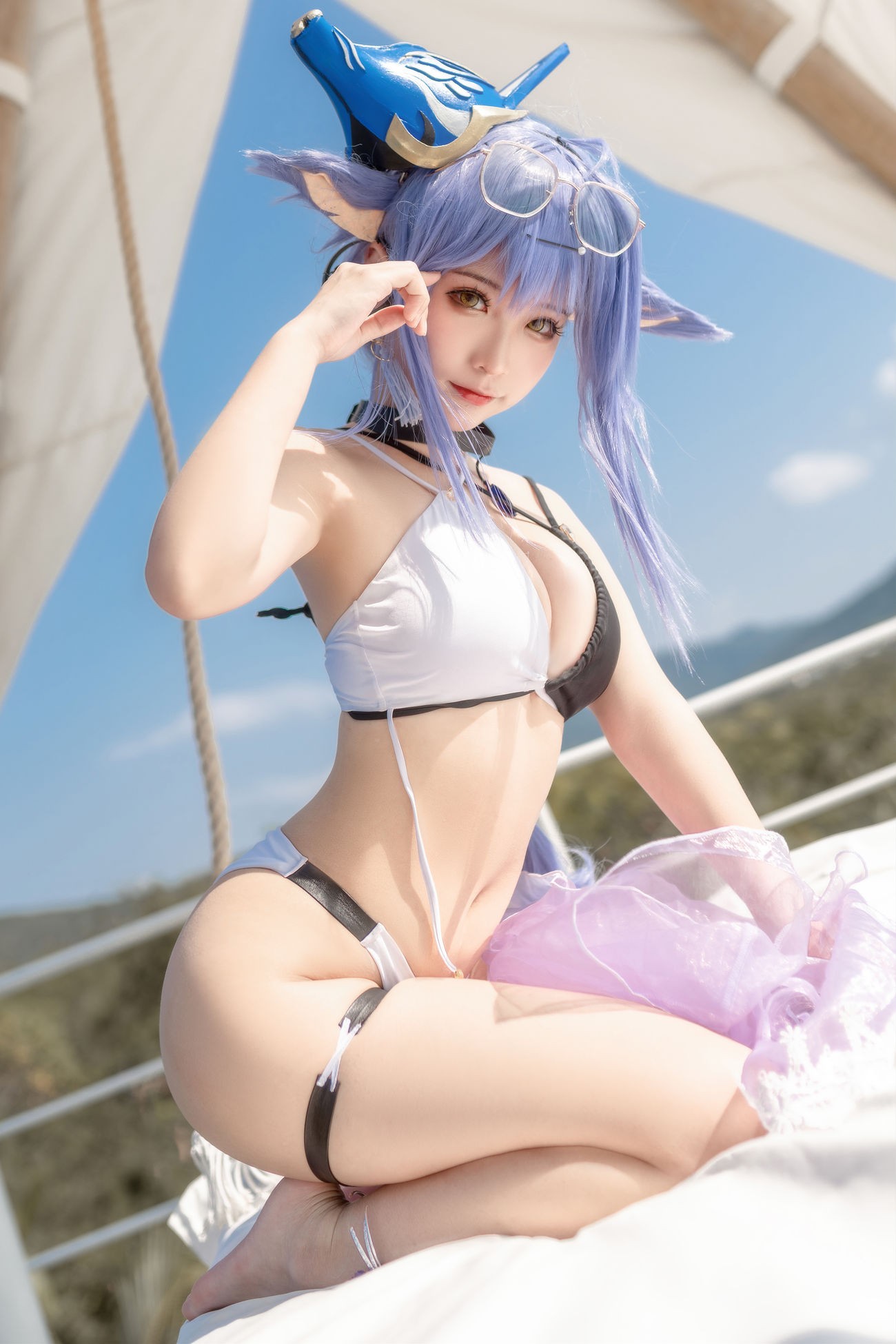 微博美少女蠢沫沫Cosplay性感写真童の假日士佐 (1)