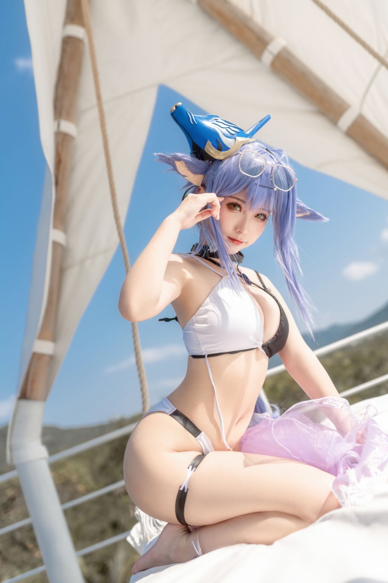 微博美少女蠢沫沫Cosplay性感写真童の假日士佐 (3)