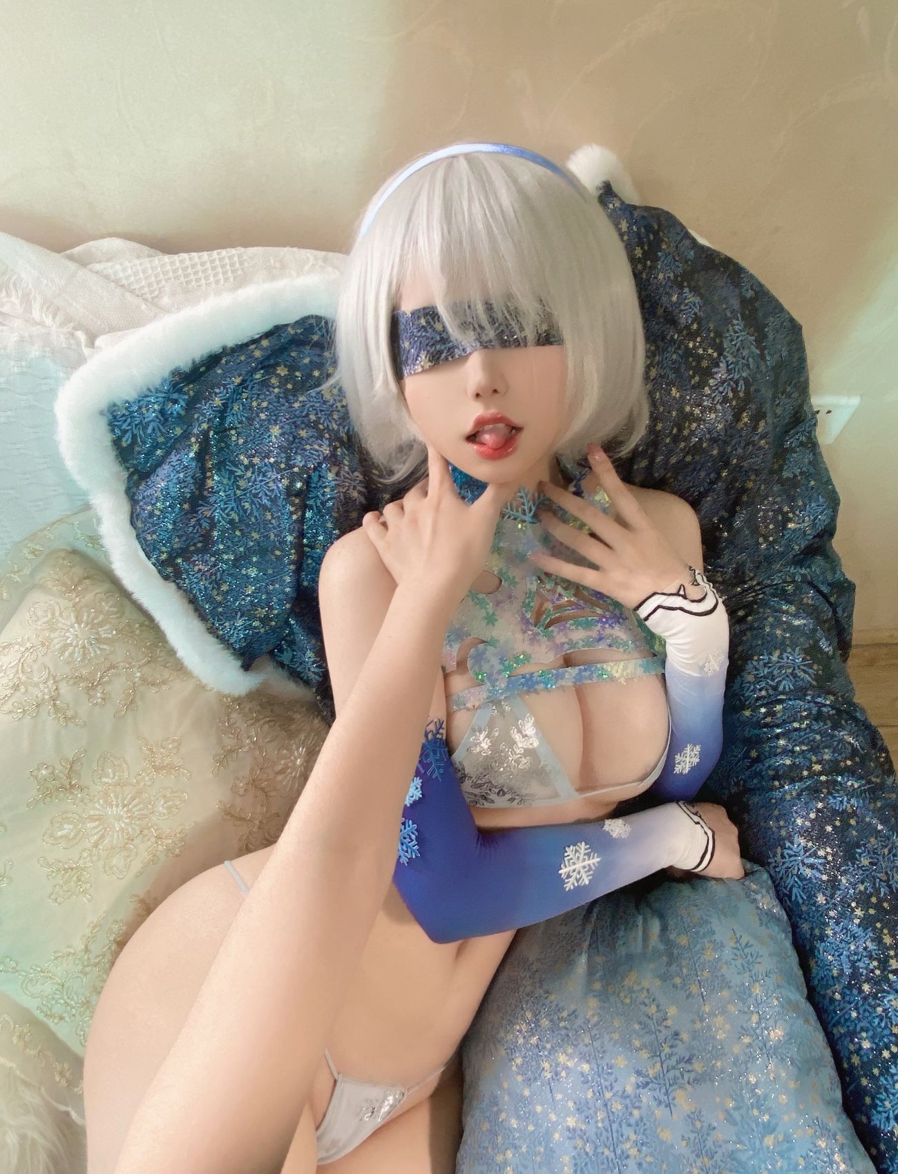 微博美少女一北亦北Cosplay性感写真2B冰雪同人 (21)