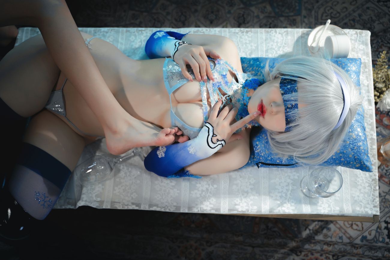 微博美少女一北亦北Cosplay性感写真2B冰雪同人 (19)