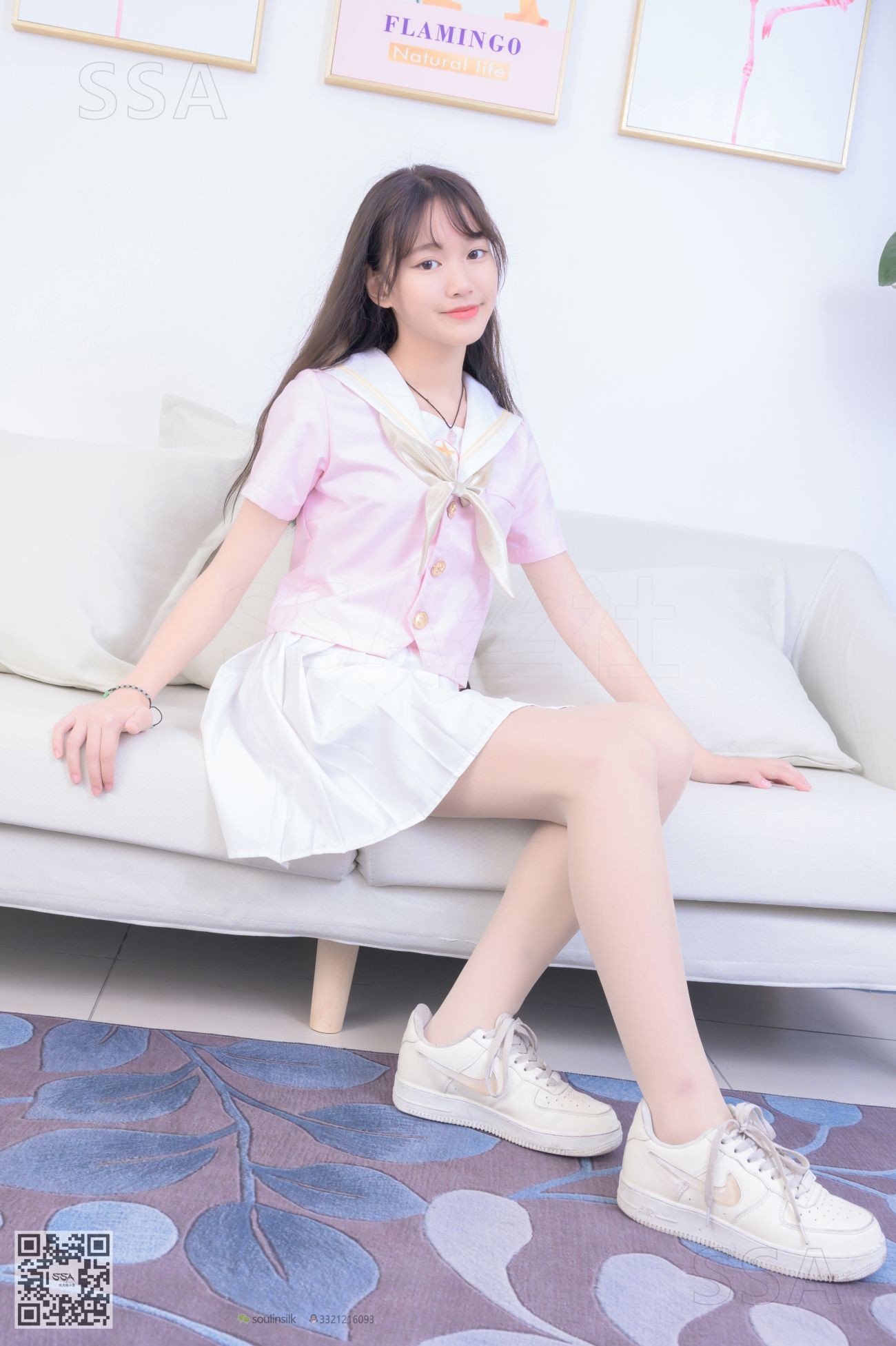 SSA丝社嫩模丝袜美脚写真第No.236期花季少女宝宝的JK制服 (17)