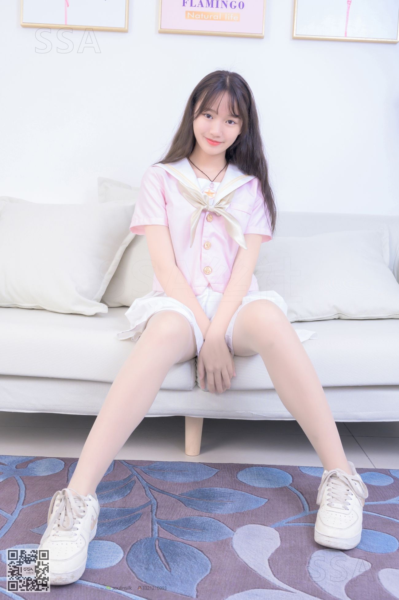 SSA丝社嫩模丝袜美脚写真第No.236期花季少女宝宝的JK制服 (15)