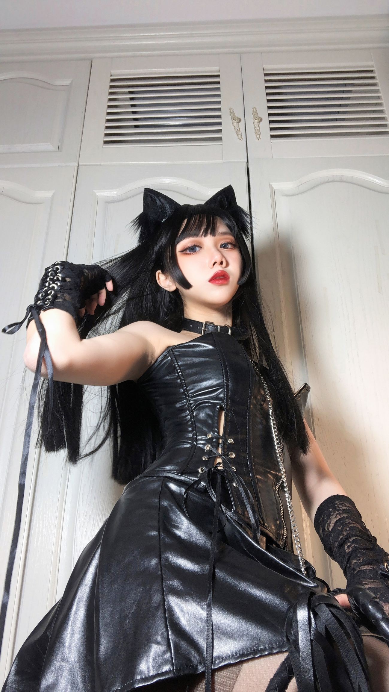 微博美少女果咩酱Cosplay性感写真黑猫 (13)