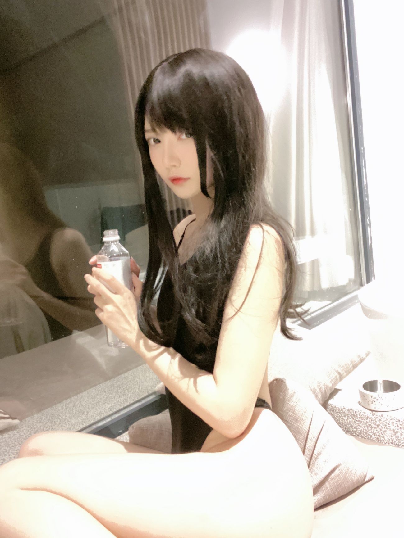 微博美少女51酱性感写真黑红泳装 (38)