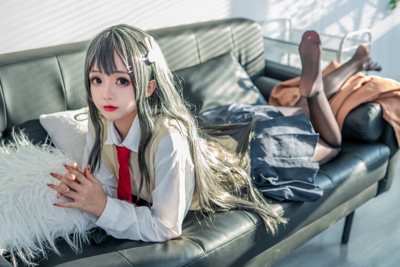 微博美少女日奈娇Cosplay性感写真麻衣校服 (18)