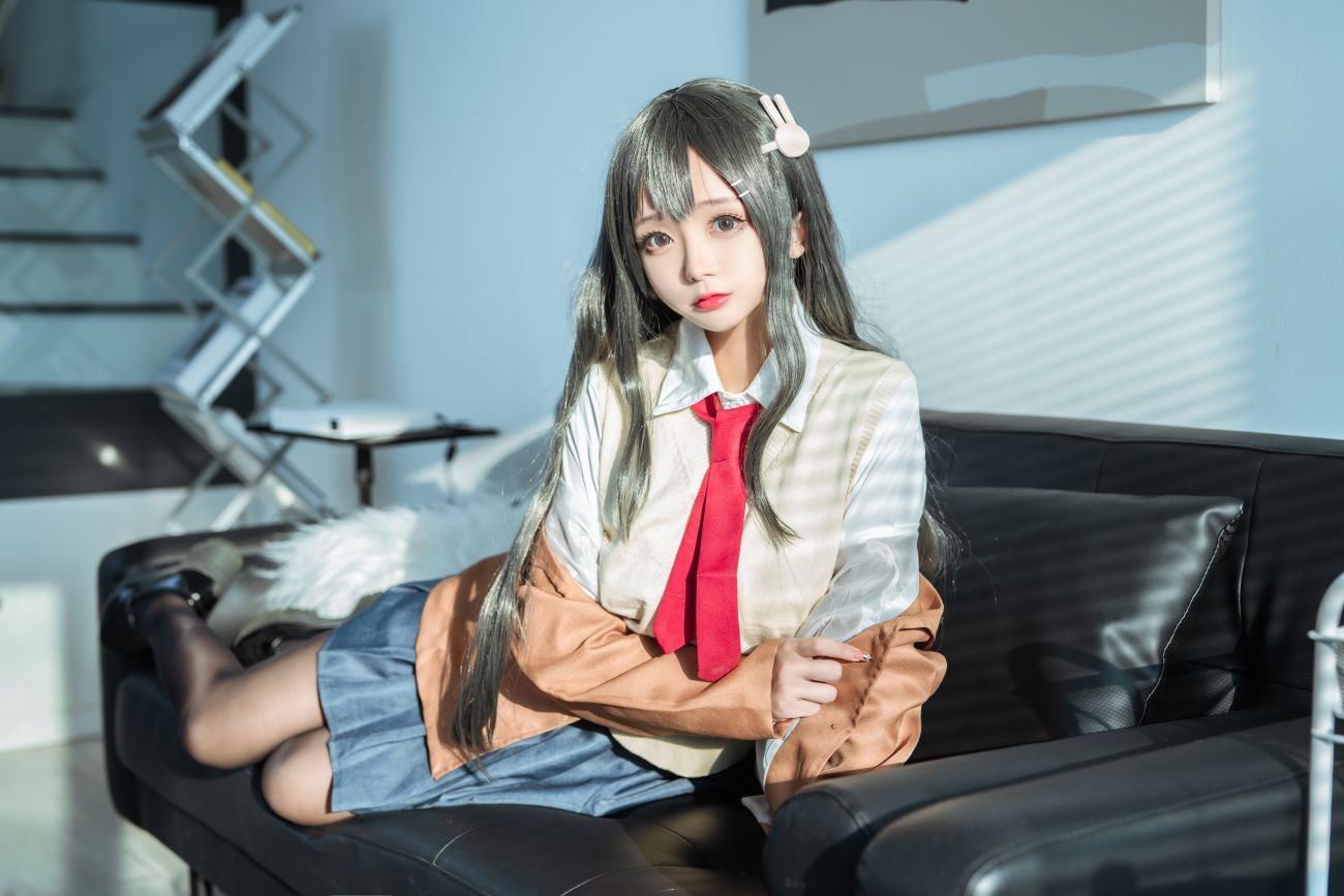 微博美少女日奈娇Cosplay性感写真麻衣校服 (8)