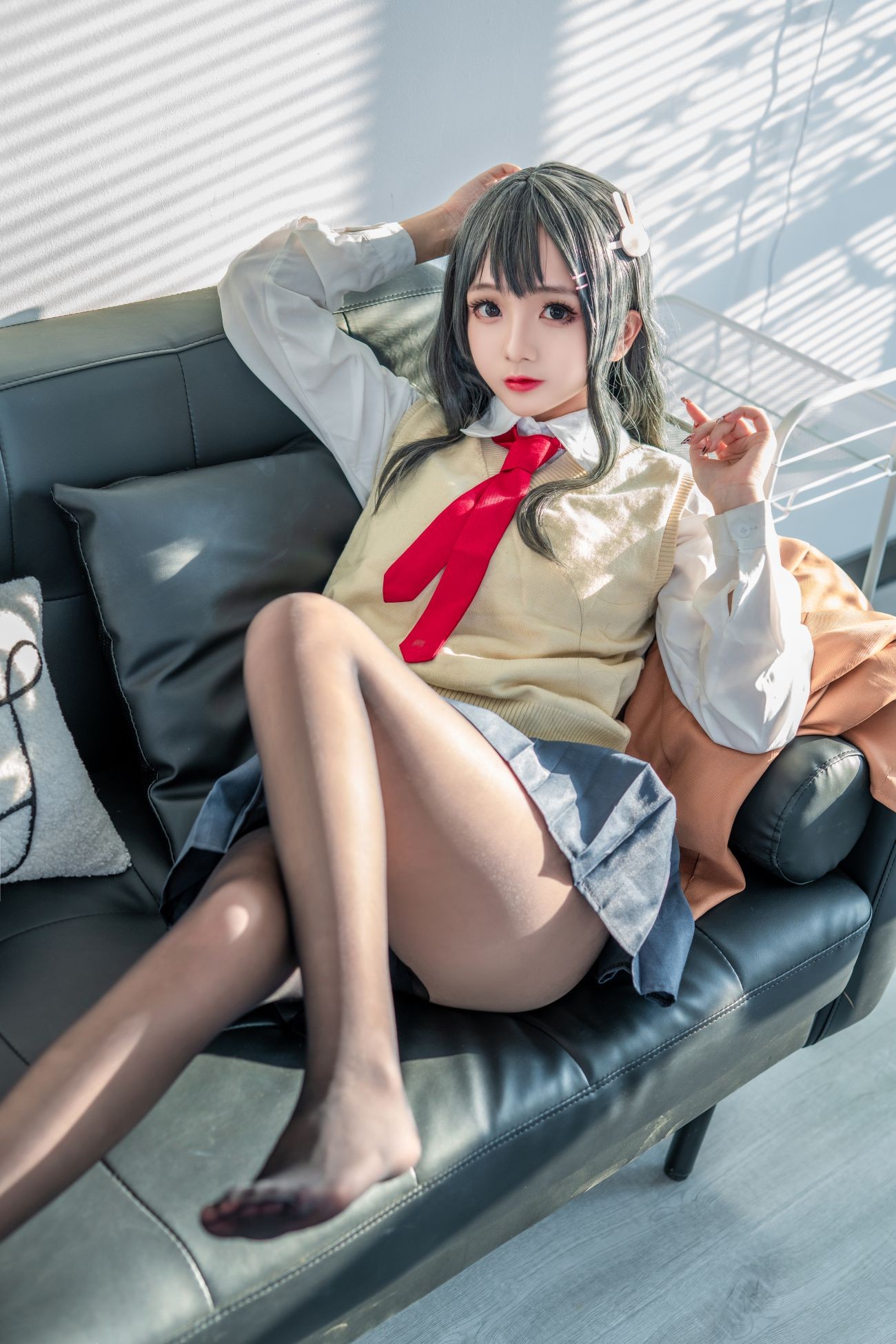 微博美少女日奈娇Cosplay性感写真麻衣校服 (15)