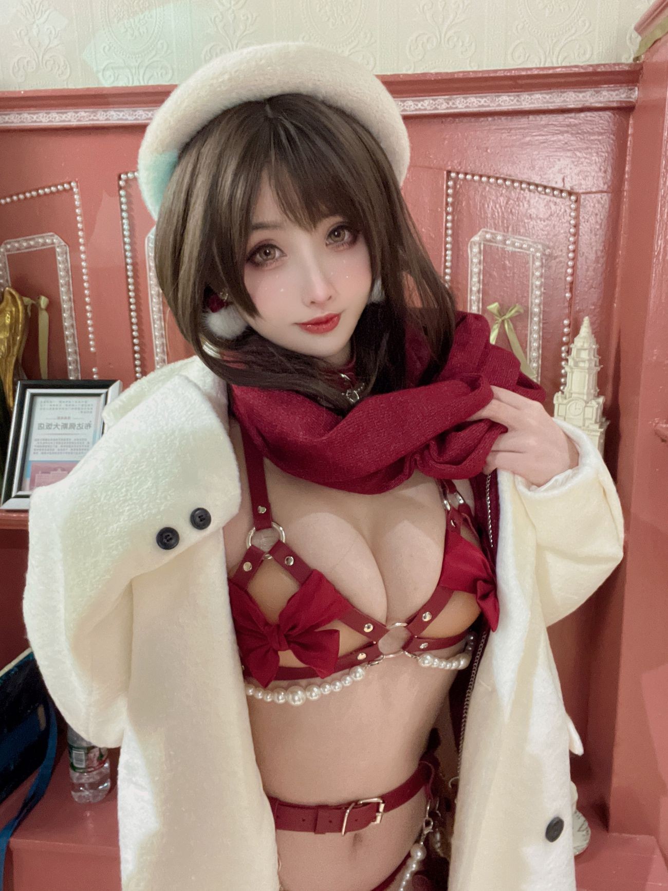 微博美少女rioko凉凉子Cosplay性感写真圣诞麋鹿套装 (46)