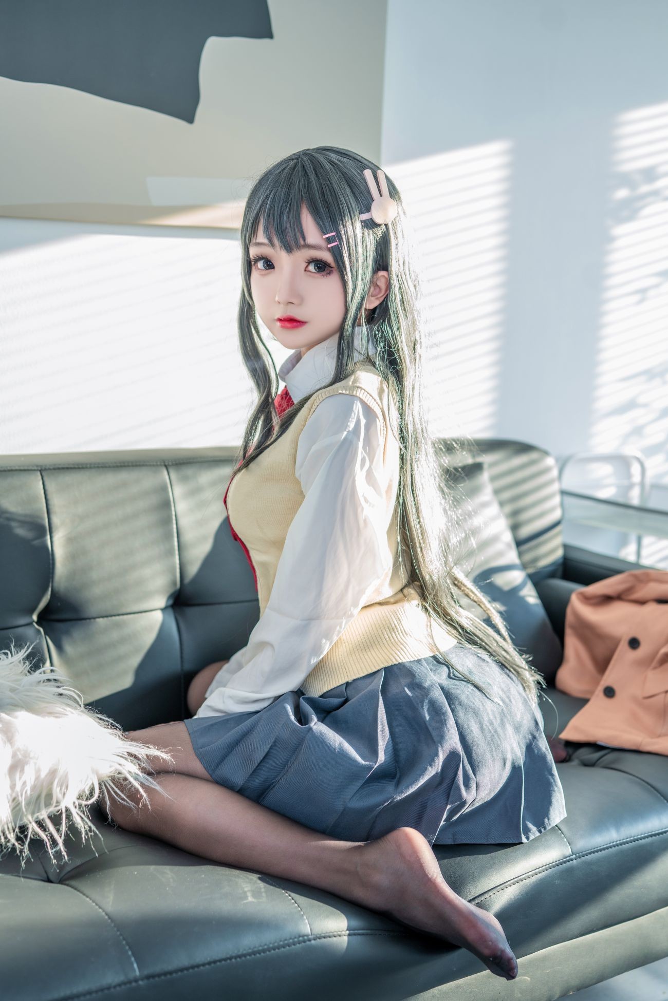 微博美少女日奈娇Cosplay性感写真麻衣校服 (20)