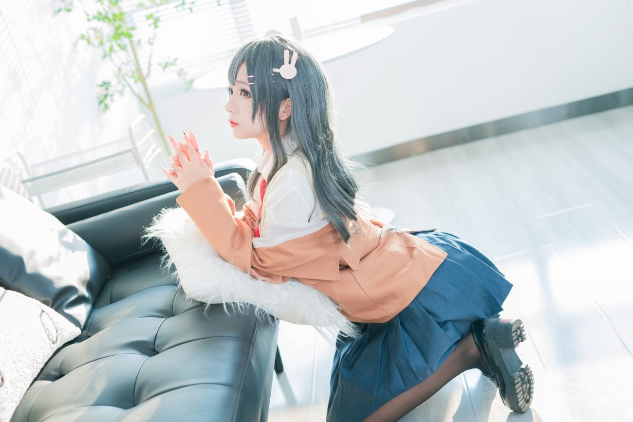 微博美少女日奈娇Cosplay性感写真麻衣校服 (4)