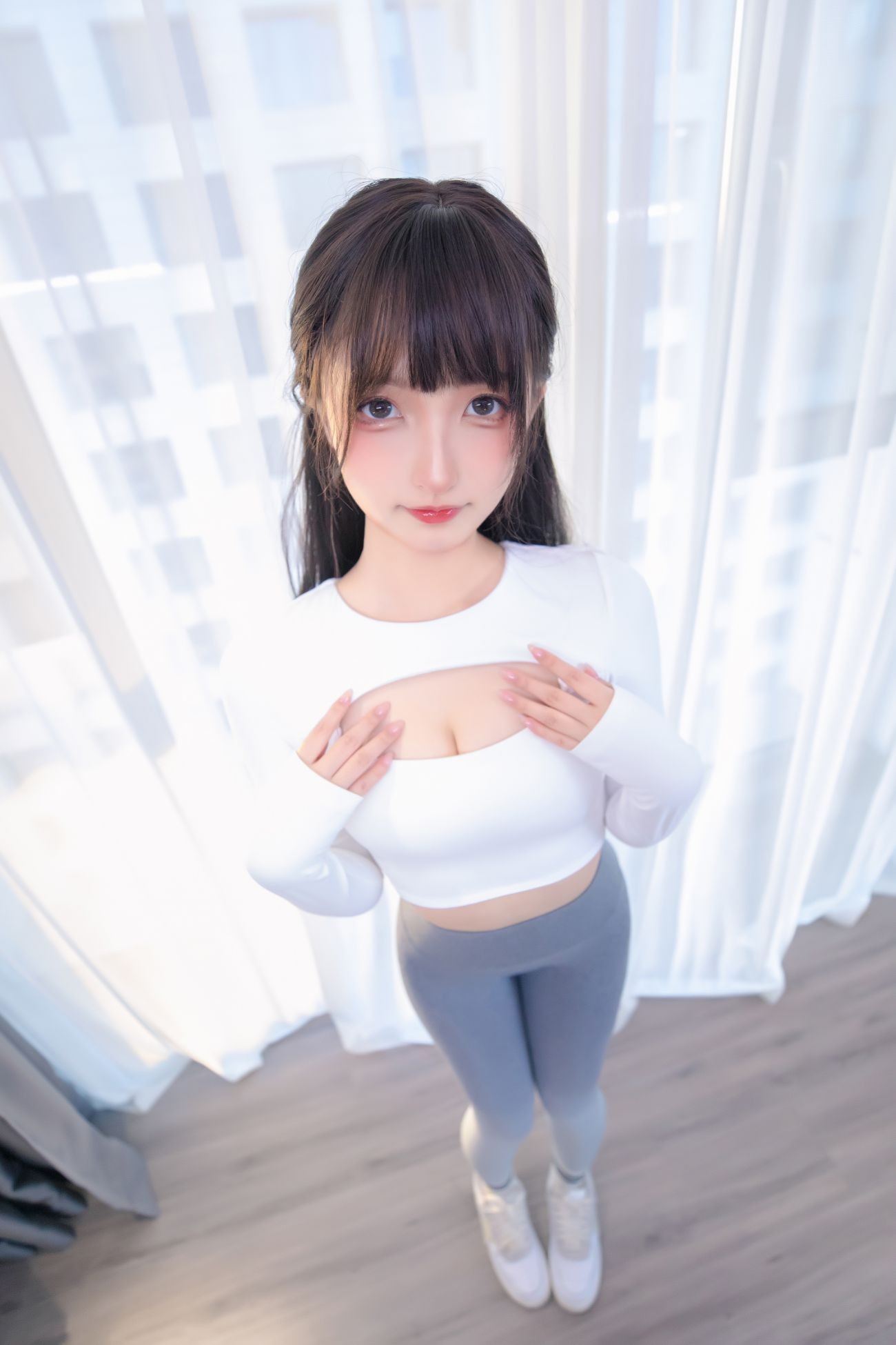 微博美少女神楽板真冬Cosplay性感写真瑜伽少女 (12)