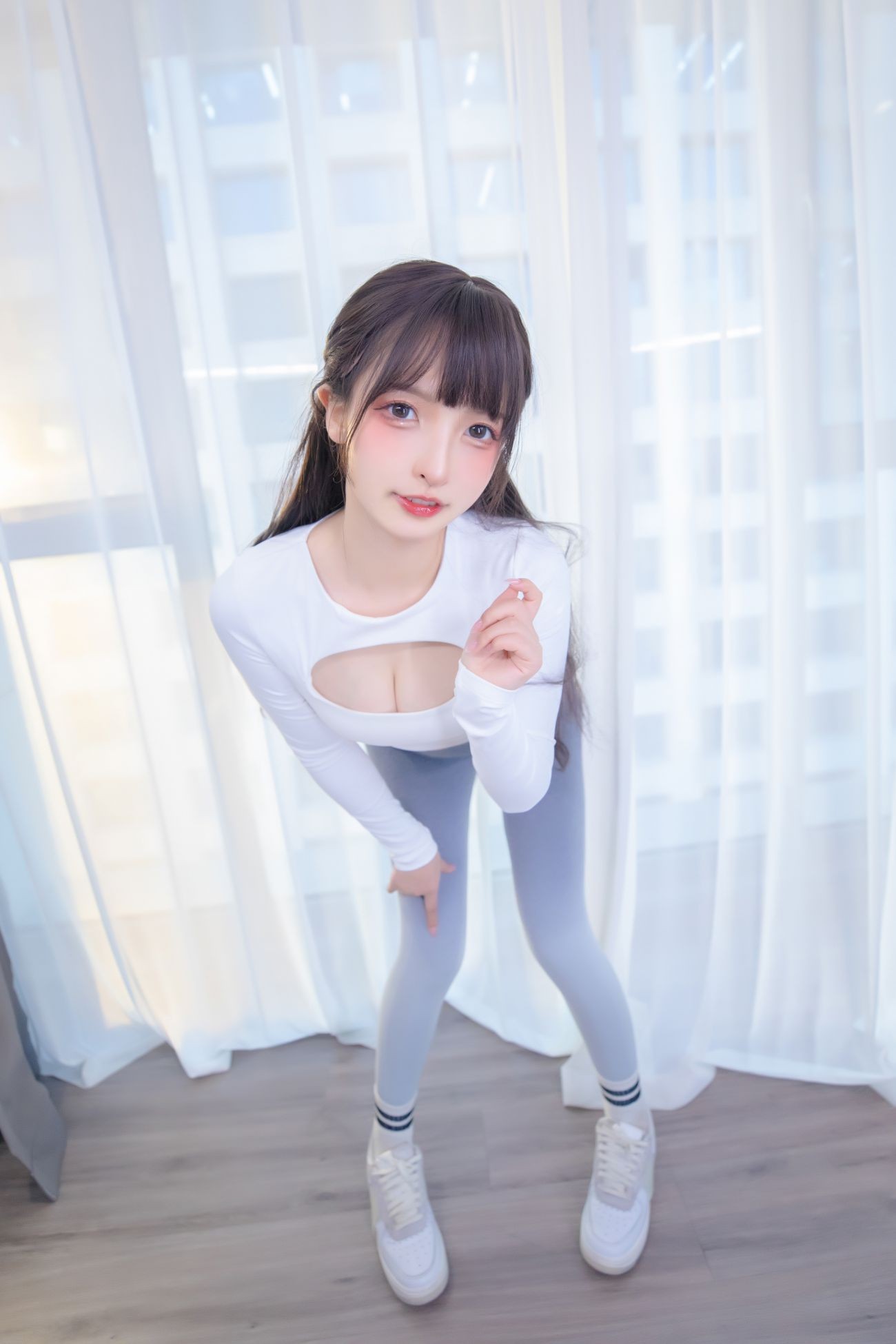 微博美少女神楽板真冬Cosplay性感写真瑜伽少女 (19)