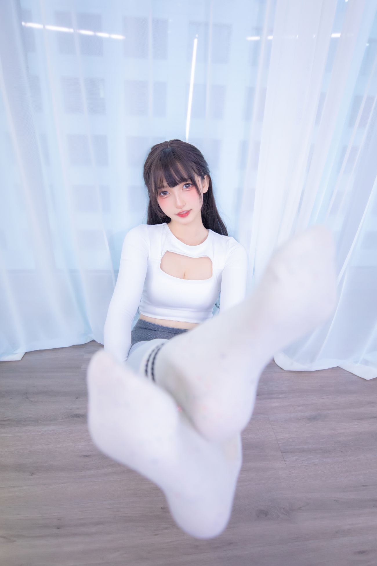 微博美少女神楽板真冬Cosplay性感写真瑜伽少女 (66)