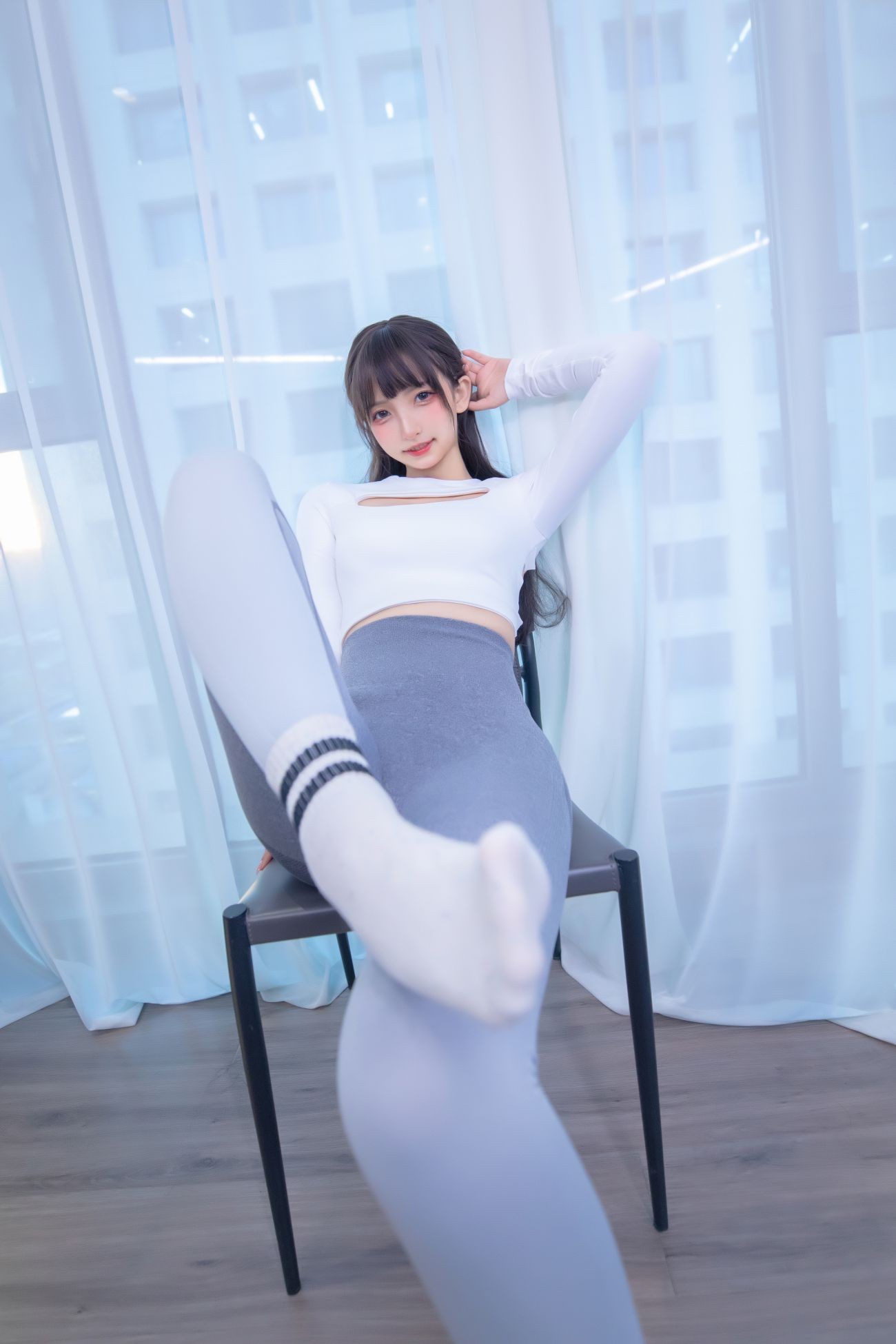 微博美少女神楽板真冬Cosplay性感写真瑜伽少女 (41)