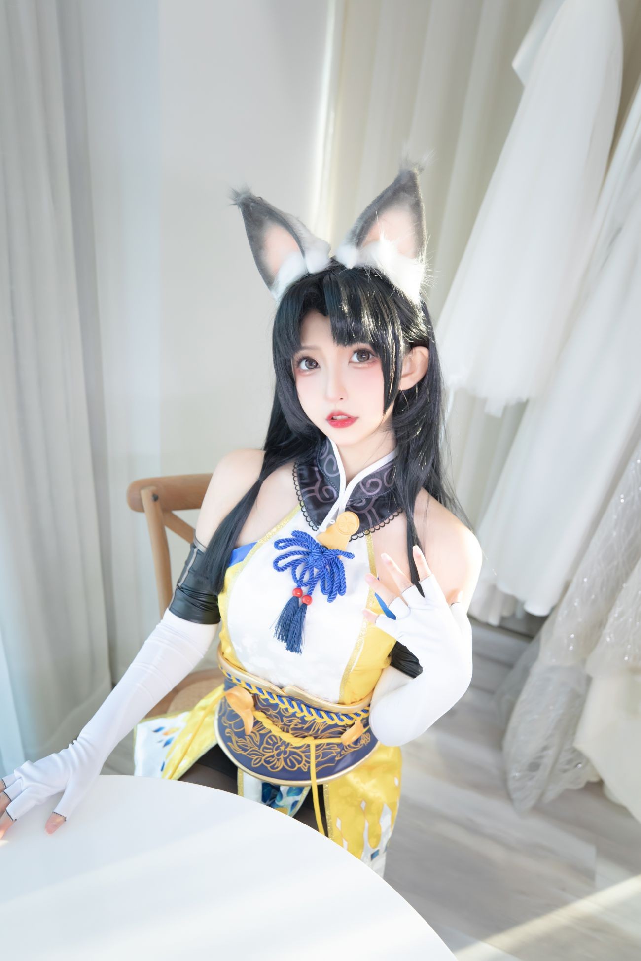 微博美少女神楽板真冬Cosplay性感写真黑丝胡桃 (8)