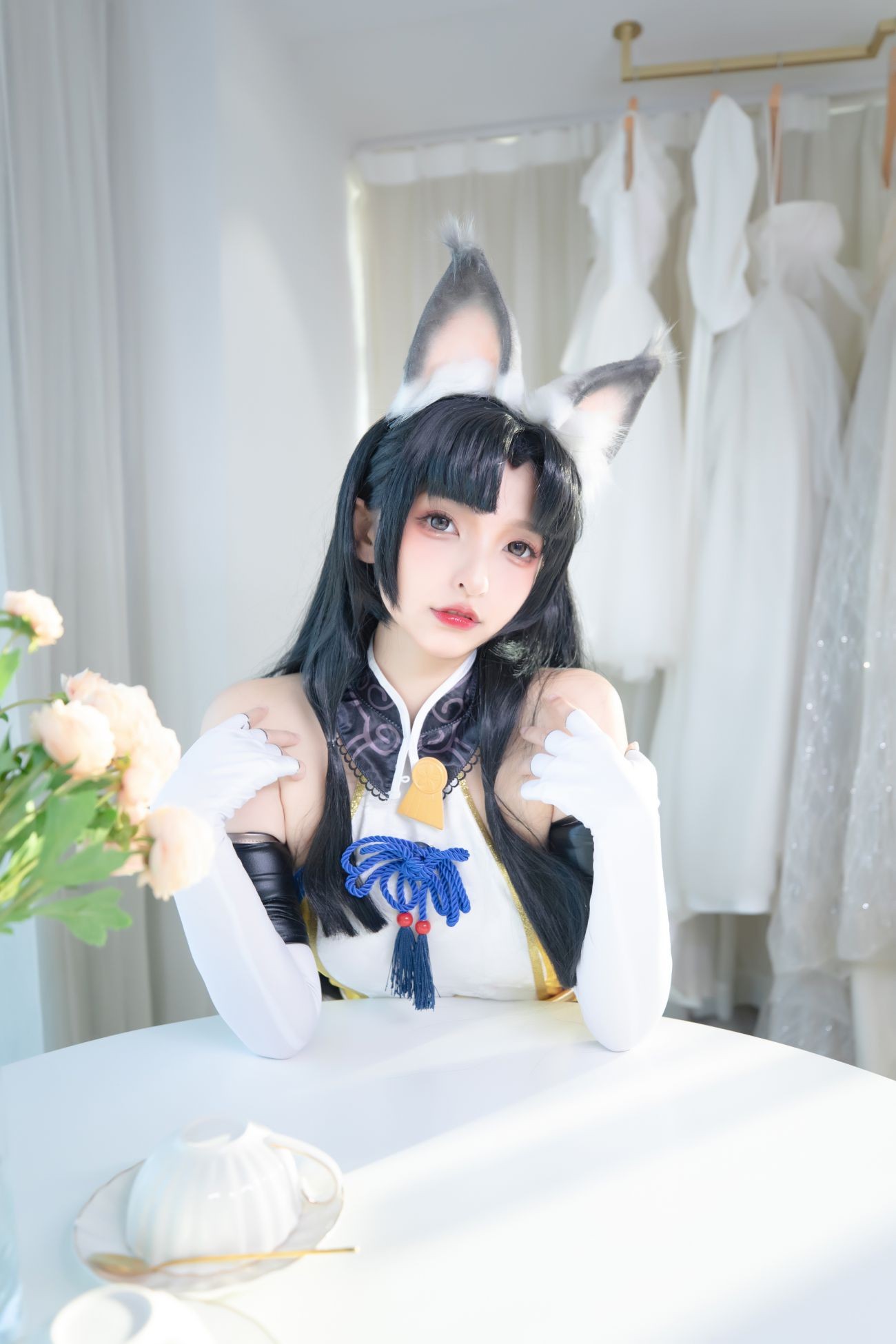 微博美少女神楽板真冬Cosplay性感写真黑丝胡桃 (4)