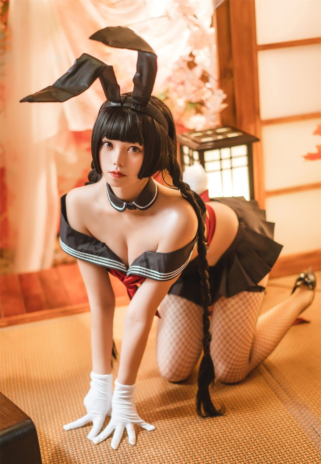 微博美少女蜜汁猫裘Cosplay性感写真卯月桃子 (24)