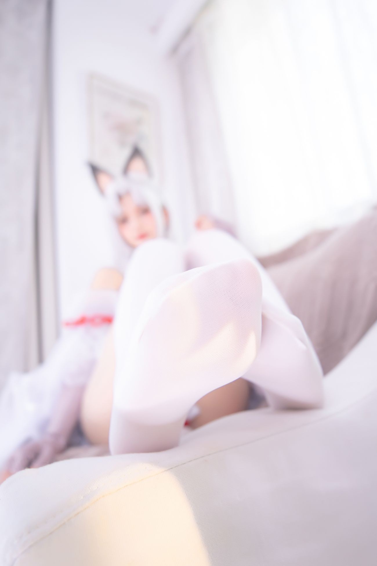 微博美少女神楽板真冬Cosplay性感写真白丝胡桃 (19)