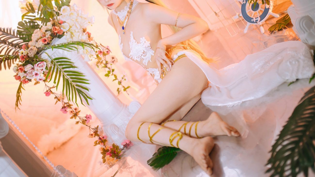 微博美少女小野寺地瓜Cosplay性感写真玛丽萝丝天使翅膀 (24)