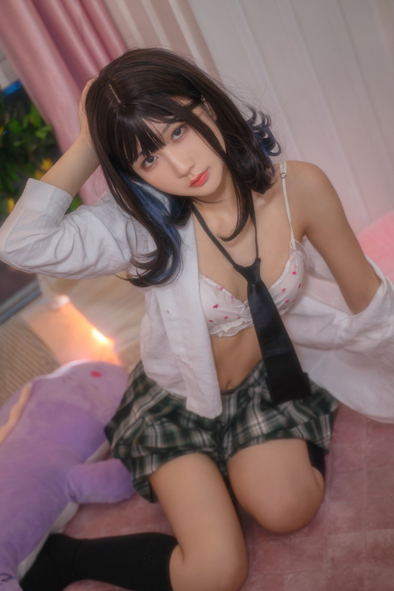 微博美少女可可老师Cosplay性感写真放课后JK (29)