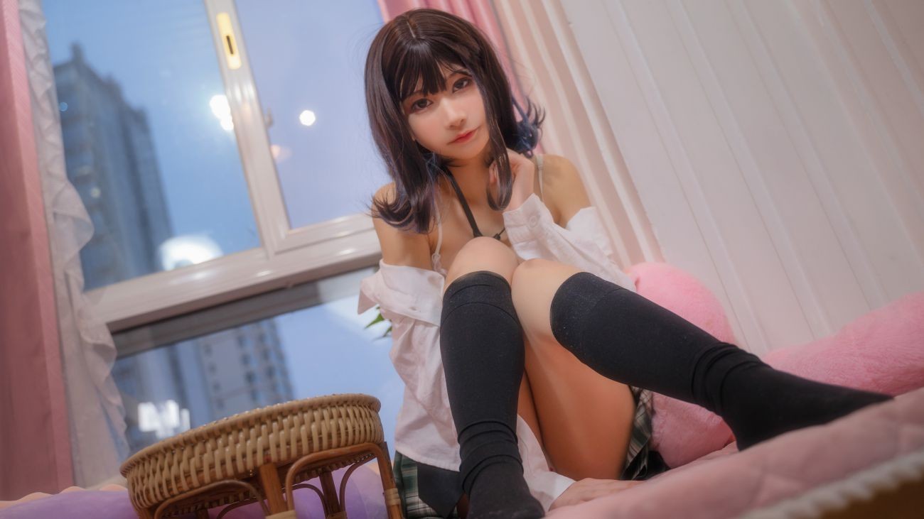 微博美少女可可老师Cosplay性感写真放课后JK (26)