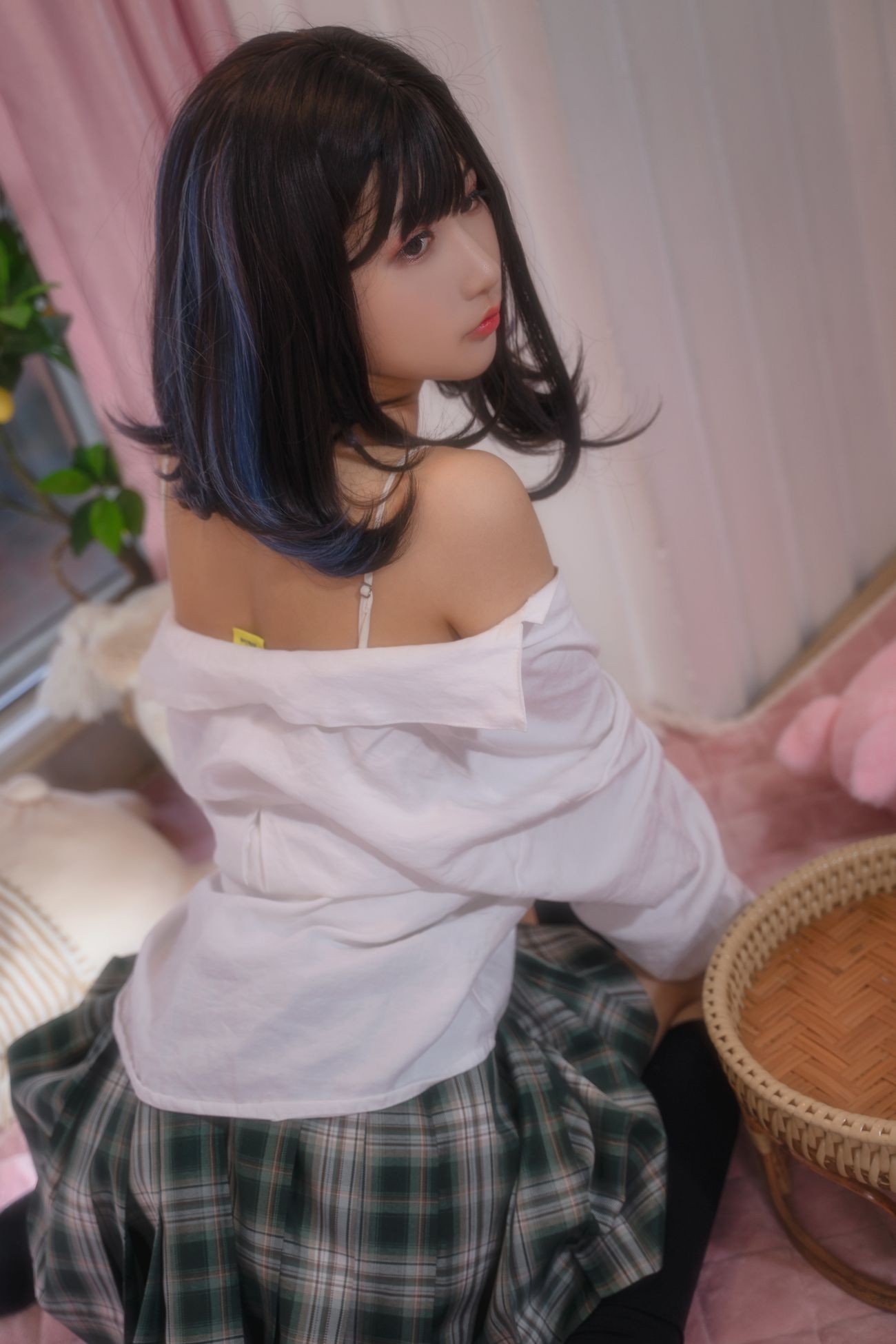 微博美少女可可老师Cosplay性感写真放课后JK (13)