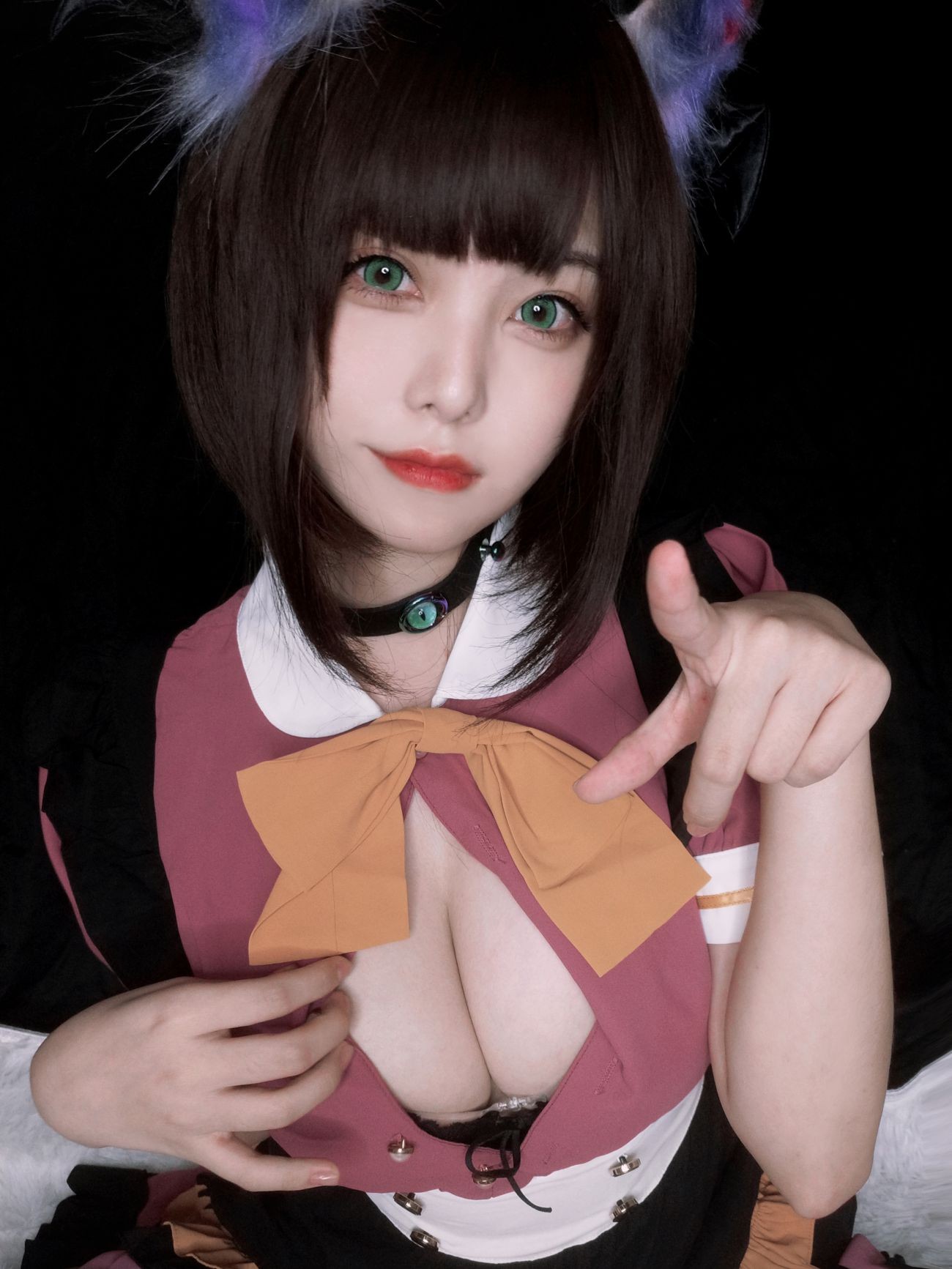 微博美少女蜜汁猫裘Cosplay性感写真万圣节 (22)