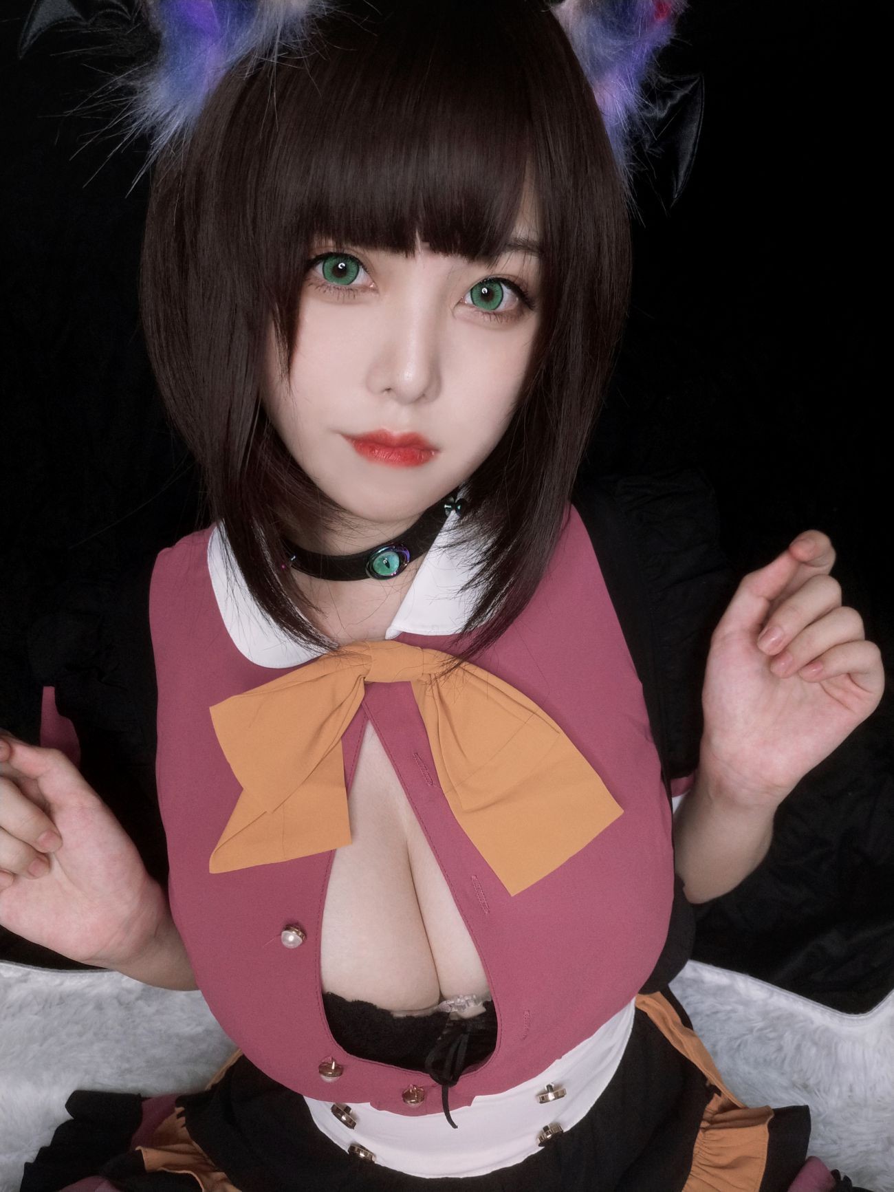 微博美少女蜜汁猫裘Cosplay性感写真万圣节 (23)