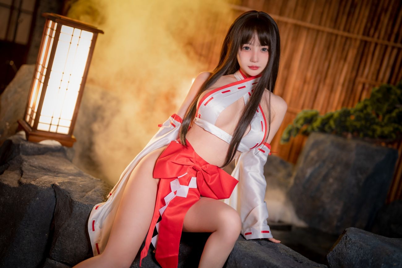 微博美少女桜井宁宁Cosplay性感写真纯洁巫女 (8)