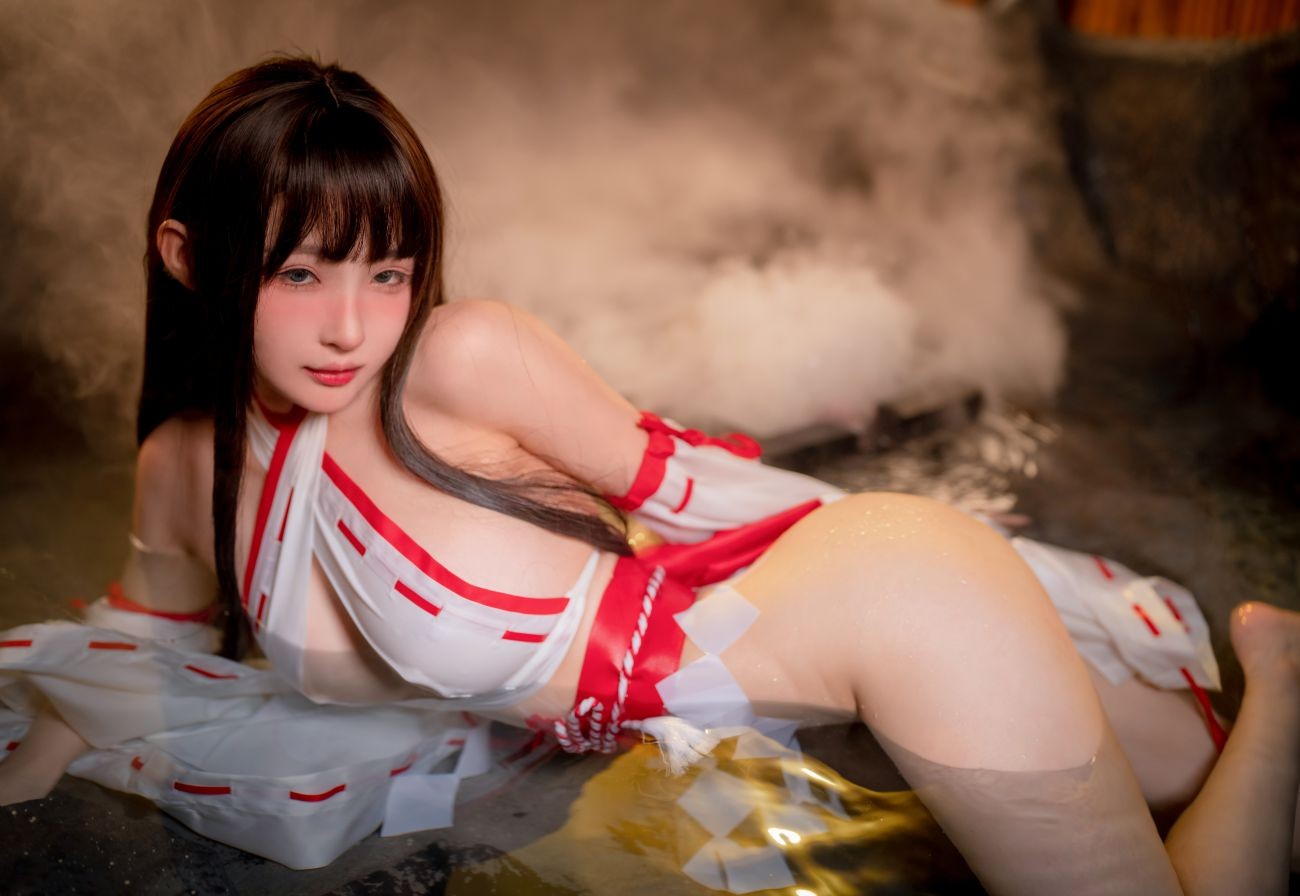 微博美少女桜井宁宁Cosplay性感写真纯洁巫女 (49)