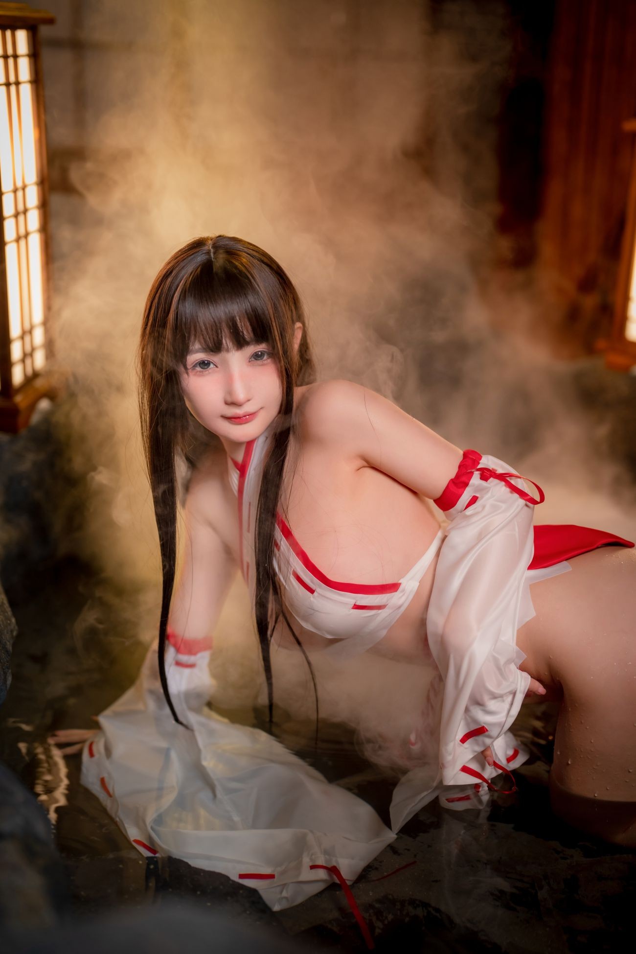 微博美少女桜井宁宁Cosplay性感写真纯洁巫女 (52)