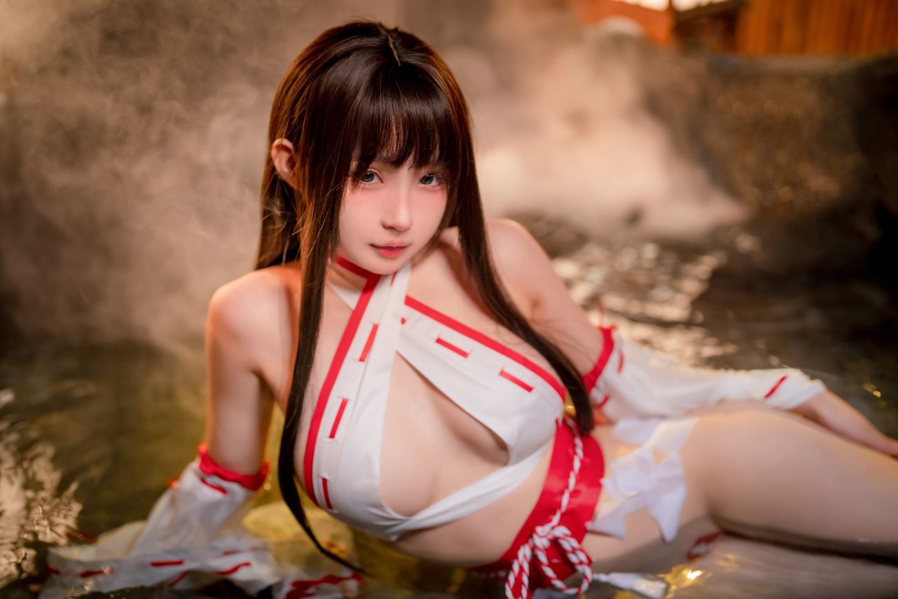 微博美少女桜井宁宁Cosplay性感写真纯洁巫女 (46)