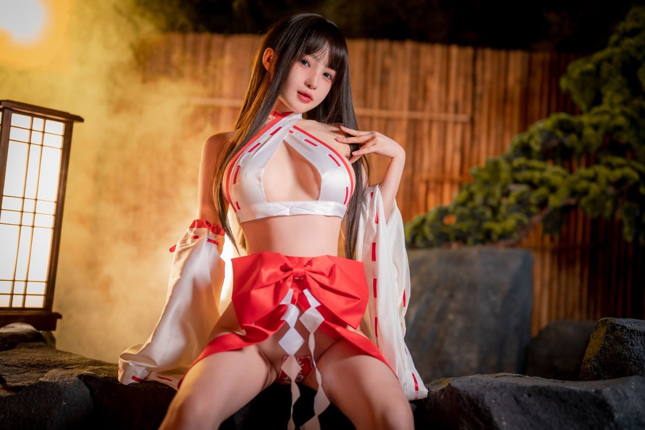 微博美少女桜井宁宁Cosplay性感写真纯洁巫女 (12)